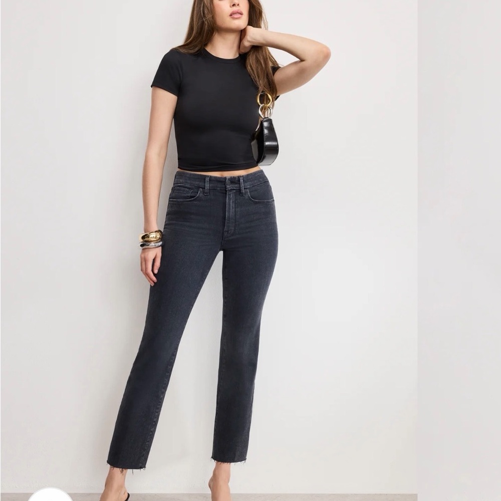 Good American Always Fits Skinny Jeans, Black 14-18